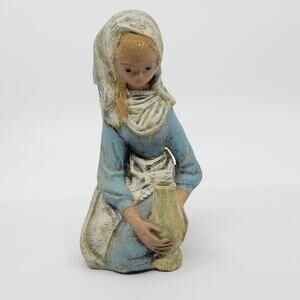 Girl with Vase Borzo Stone Sculpture Figurine Made in Holland